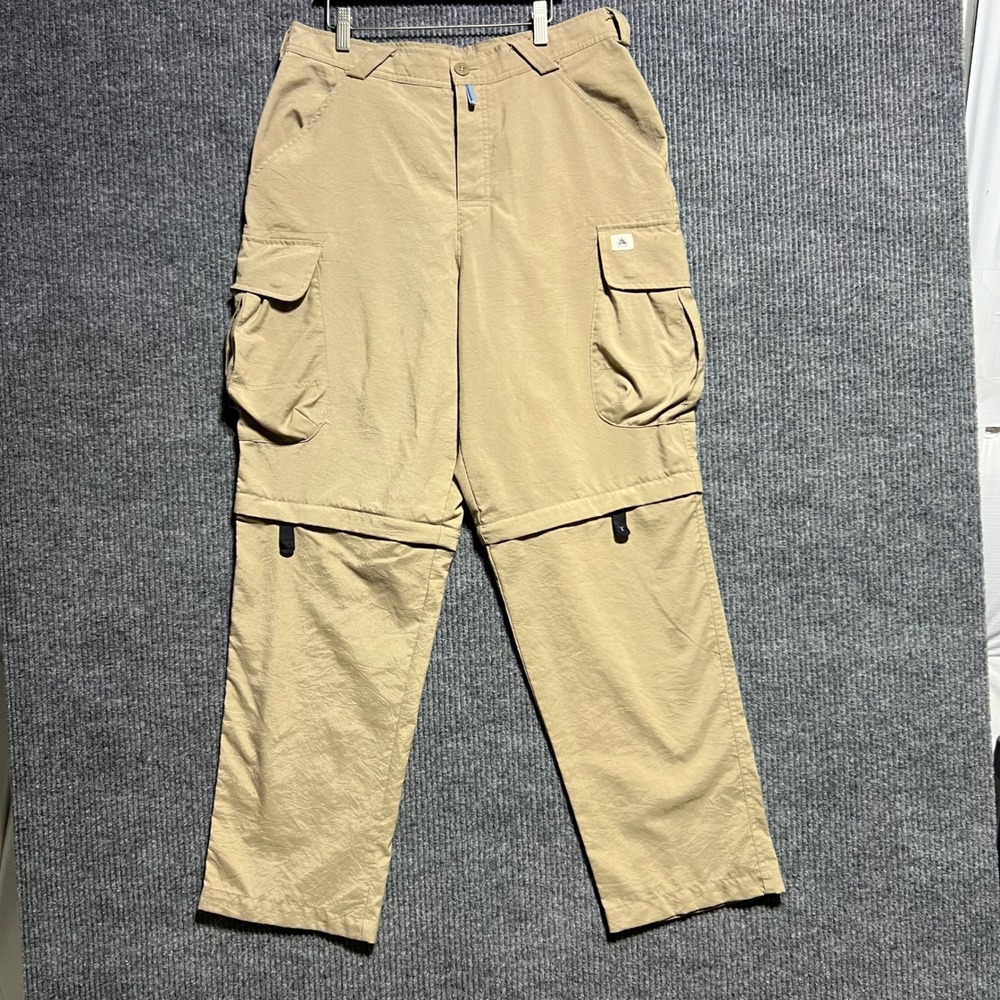 Vintage Nike ACG Cargo Pants Mens 32 Tan Convertible Zip Off Hiking Gorpcore 90s